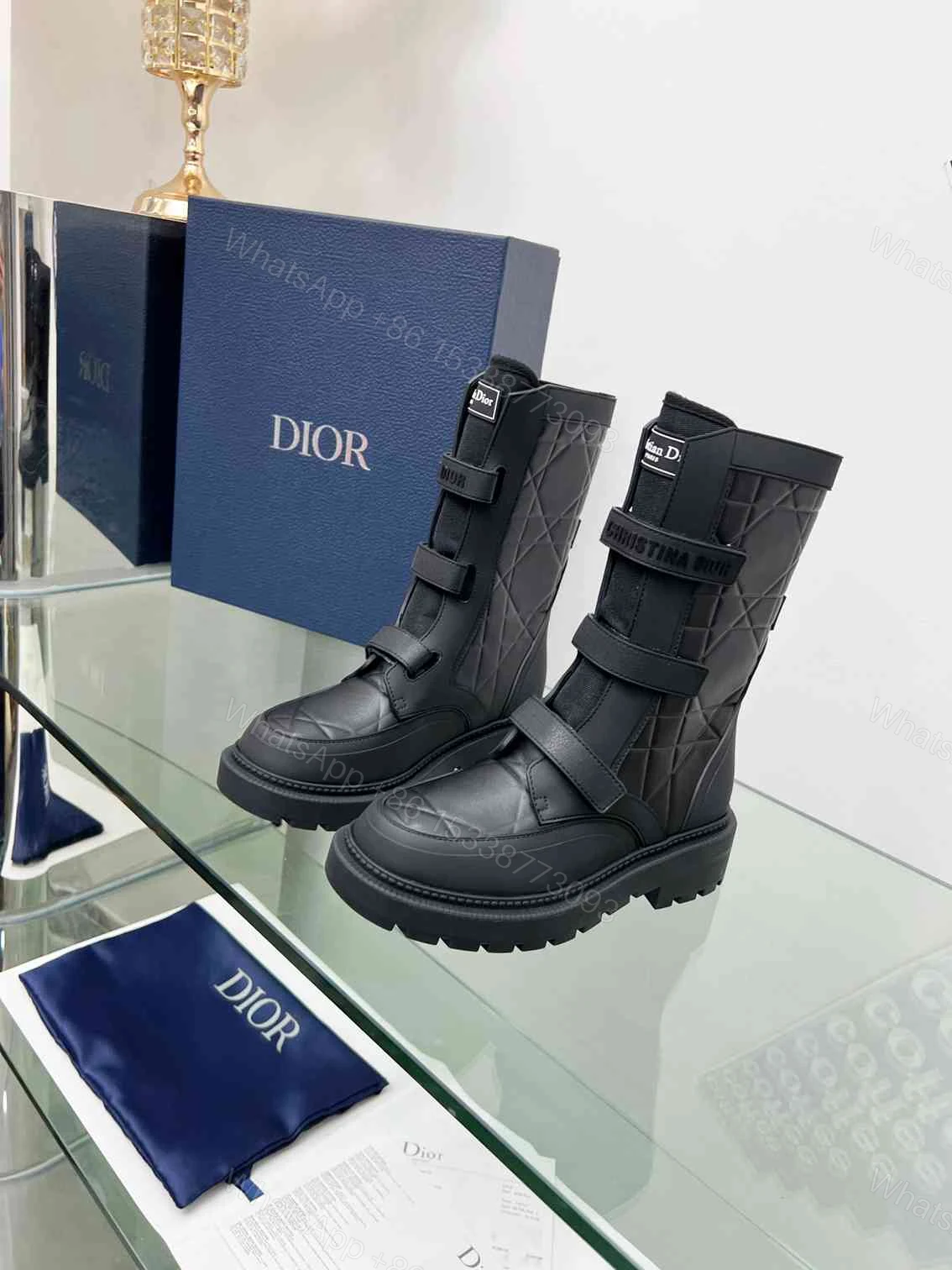 View 3 of DIOR DIO(R)EVOLUTION ANKLE BOOTS RUBBER MACCROCANNAGE BLACK