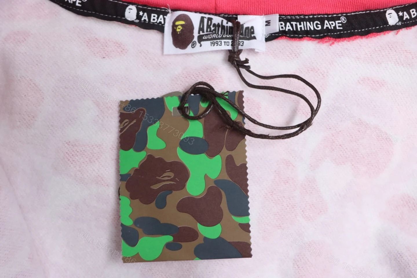 View 8 of BAPE Camouflage Double Hat Hoodie Pink