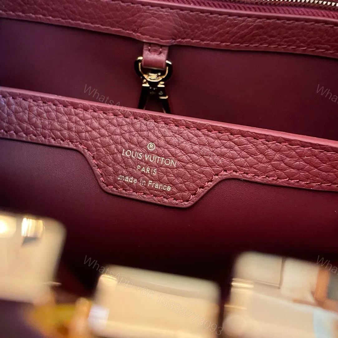 View 4 of Louis Vuitton LV Capucines Woman’s Dark Red Handbags 27x21x10cm