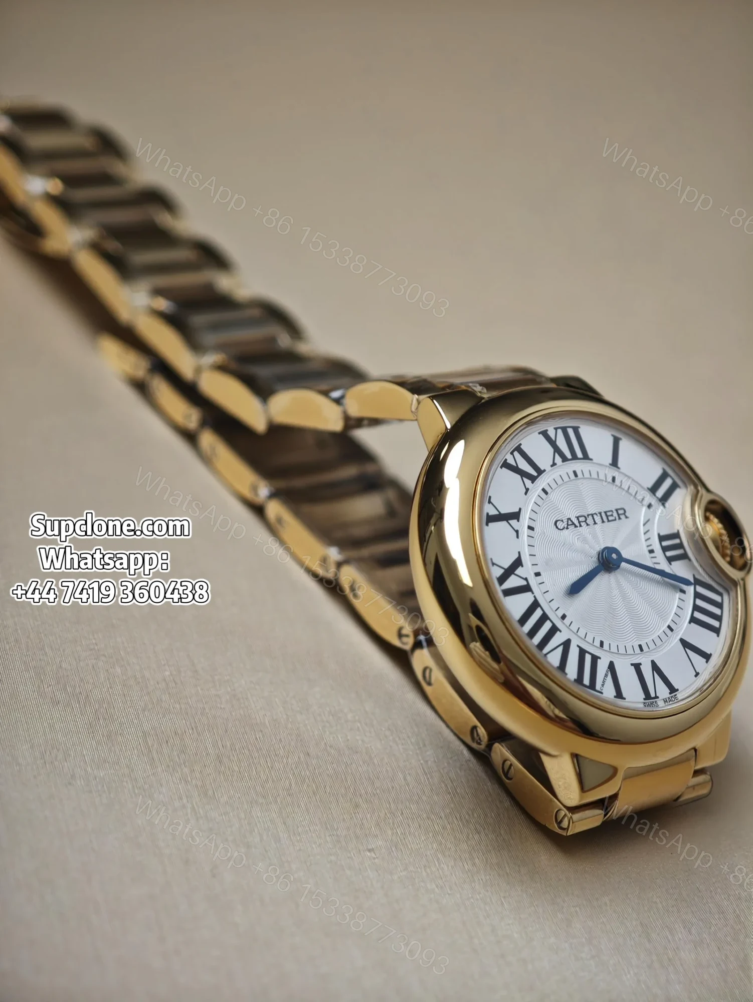 View 8 of Cartier Super Clone Watches 1:1 Ballon Bleu W69001Z2 Gold 28mm Quartz