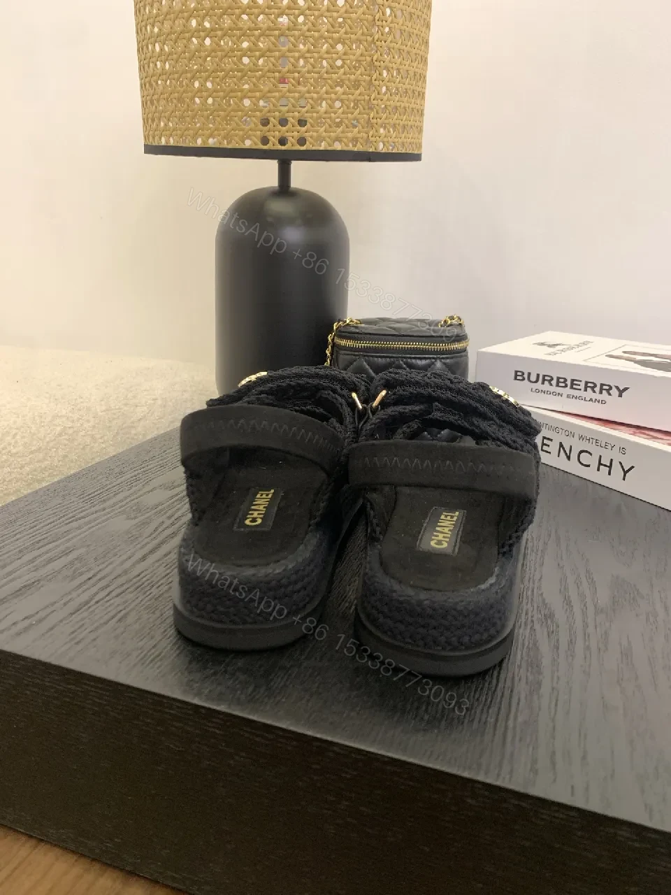 View 4 of Crochet-Detail Sandals with Gold Hardware, Luxury Comfort