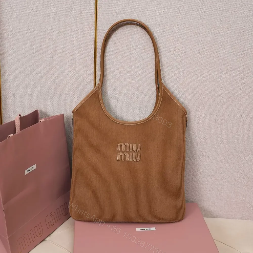 View 5 of 高仿miumiu繆繆*IVY系列5BG231限定款Tote包肉桂棕免檢版