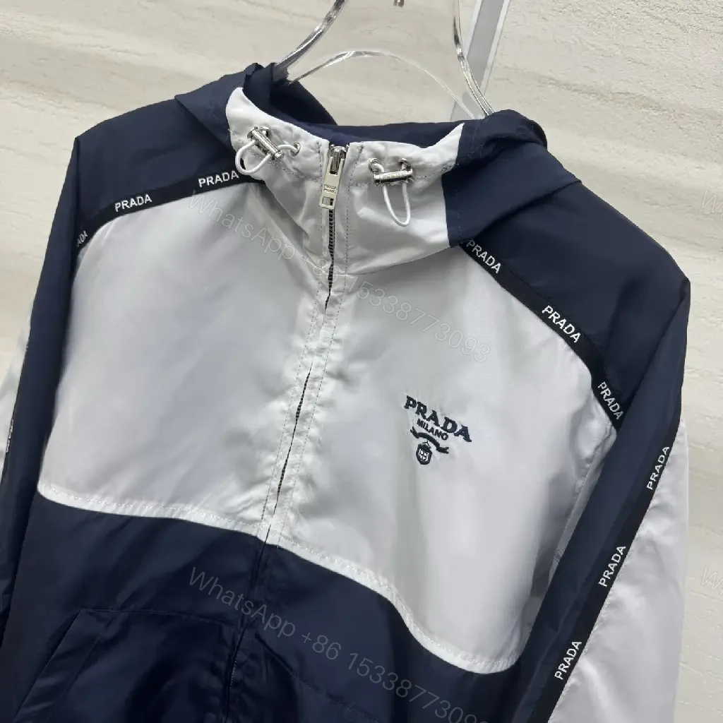 View 11 of Sporty Chic Windbreaker Set: Navy/Off-White, Premium Tech