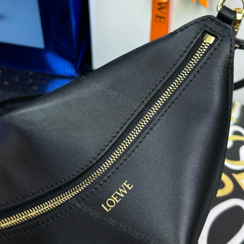 View 6 of 高仿Loewe*Fold系列1100小牛皮手提單肩包黑色免檢版