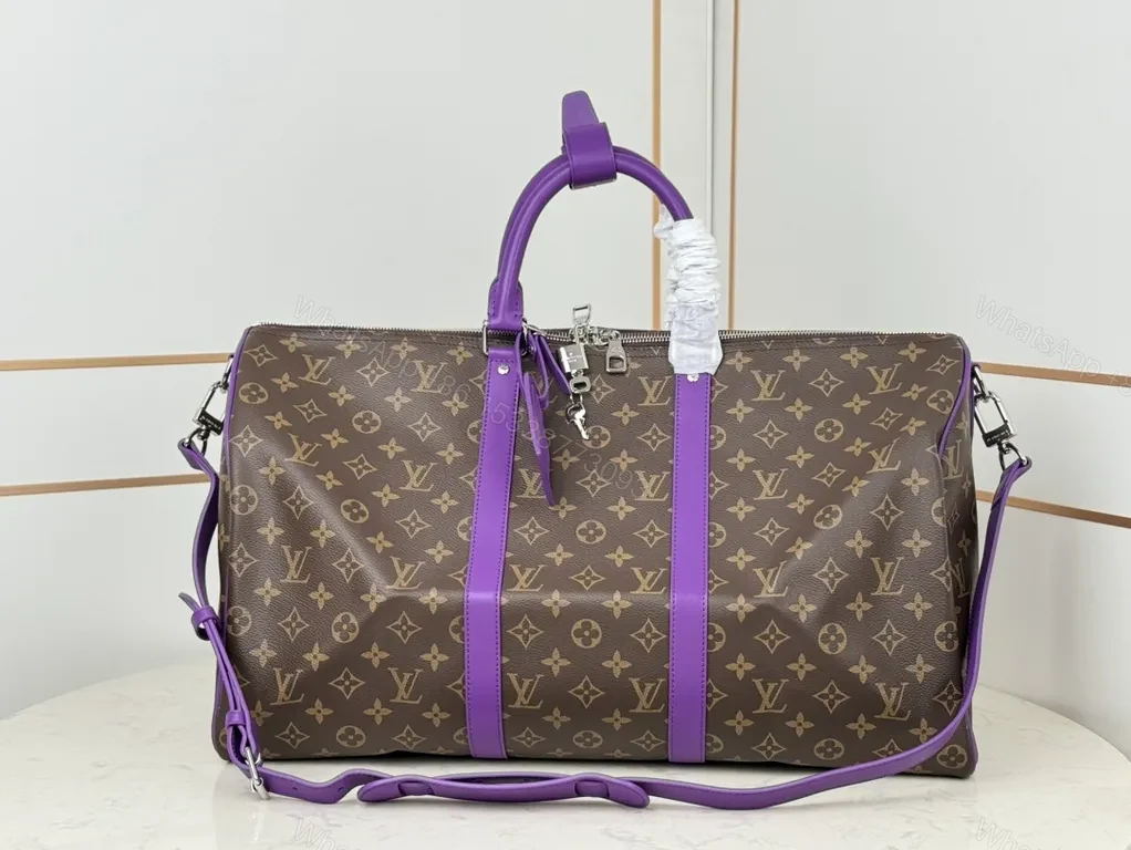 Bold Monogram Carryall: Violet Accent Travel Bag — view 1