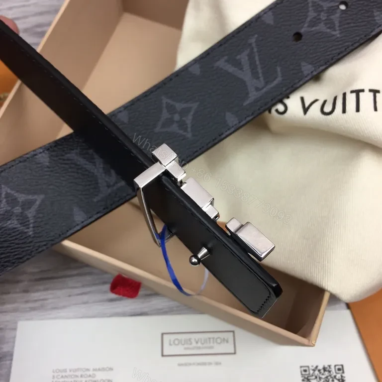 View 5 of Monogram Belt with Silver Logo Buckle â€“ Everyday Luxury