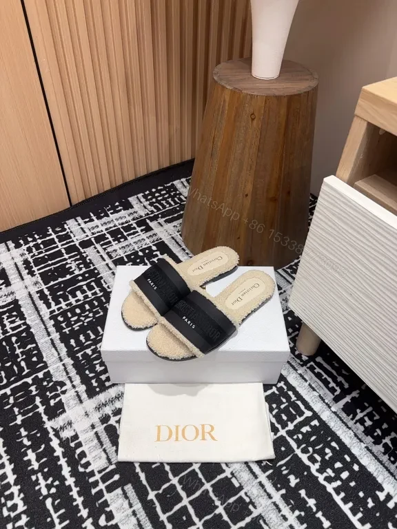 View 8 of Neutral-Chic Leather Slides with Logo Band