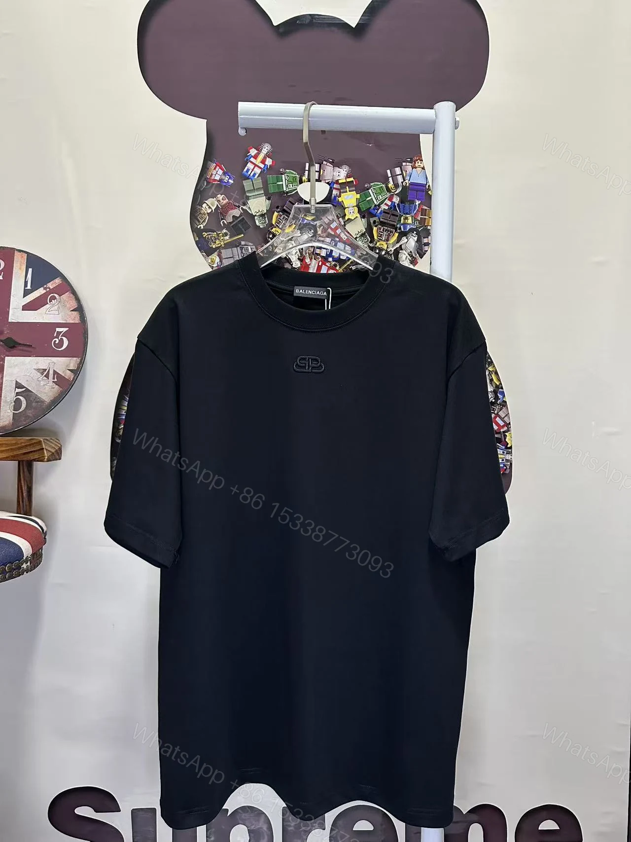 Balenciaga A貨 男款BB立體Logo短袖T恤 極簡休閒款 — view 1