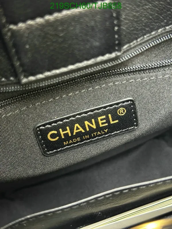 View 8 of Chanel 24SS Black Calfskin Hobo Handbag CC Quilted CP9964