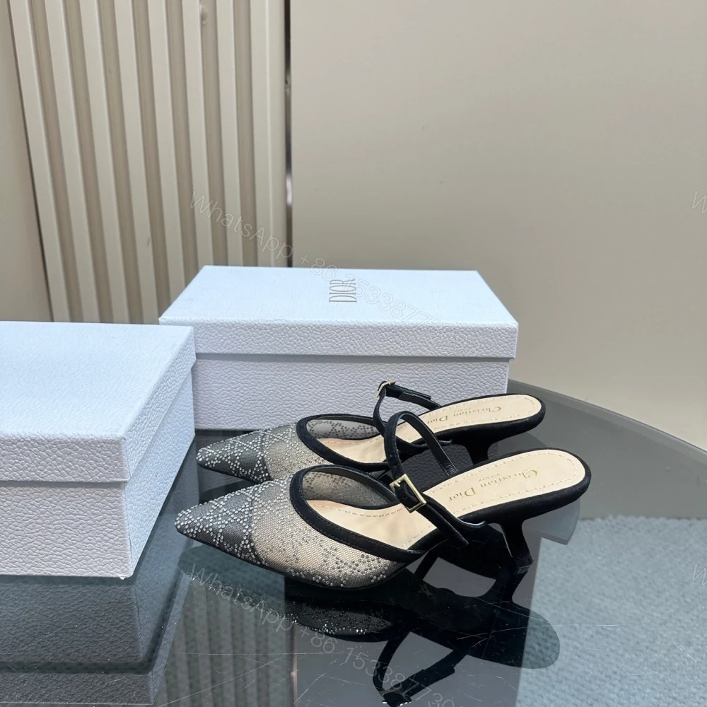 View 3 of 高仿Dior*Capture系列KCV300尖頭塔扣高踭鞋6.5CM黑色免檢版