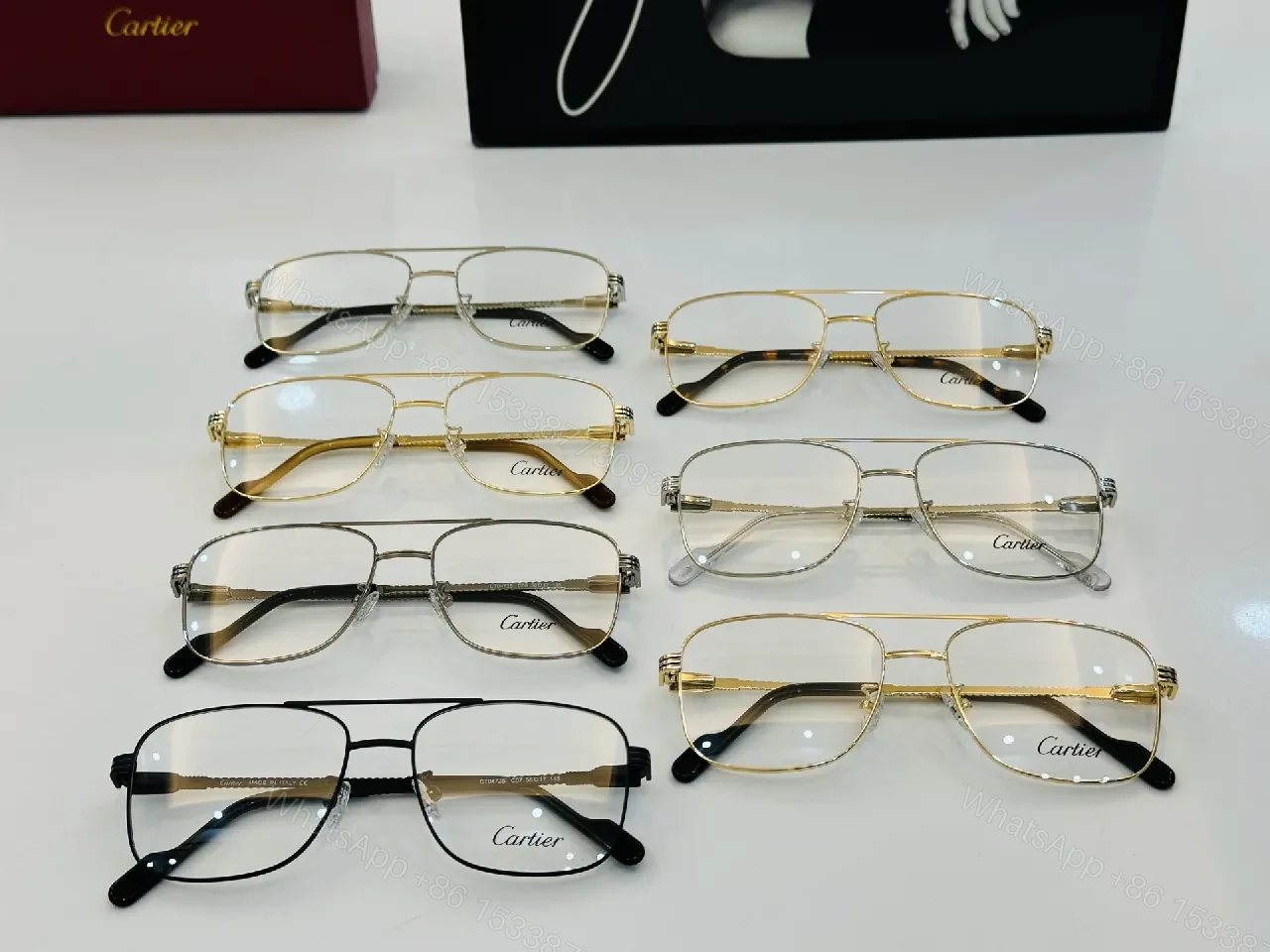 View 3 of Black Metal Slim-Profile Eyewear: All-Day Comfort, Cartier-Inspired