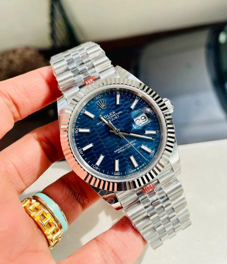 View 3 of VSF Factory 1:1 Rolex DateJust 41 SS Best Edition 904L Steel Blue Textured Dial