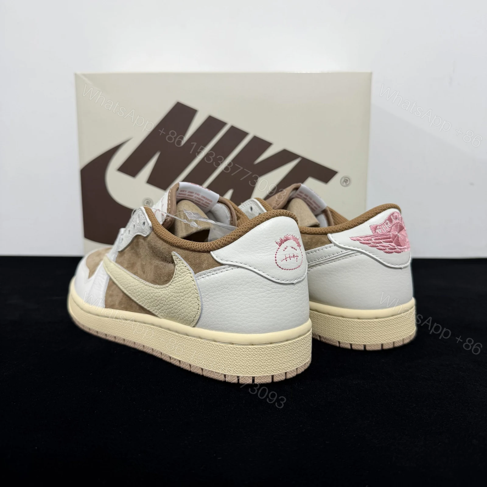 View 6 of Travis Scott x Air Jordan 1 Low OG Pink Oxford Replica