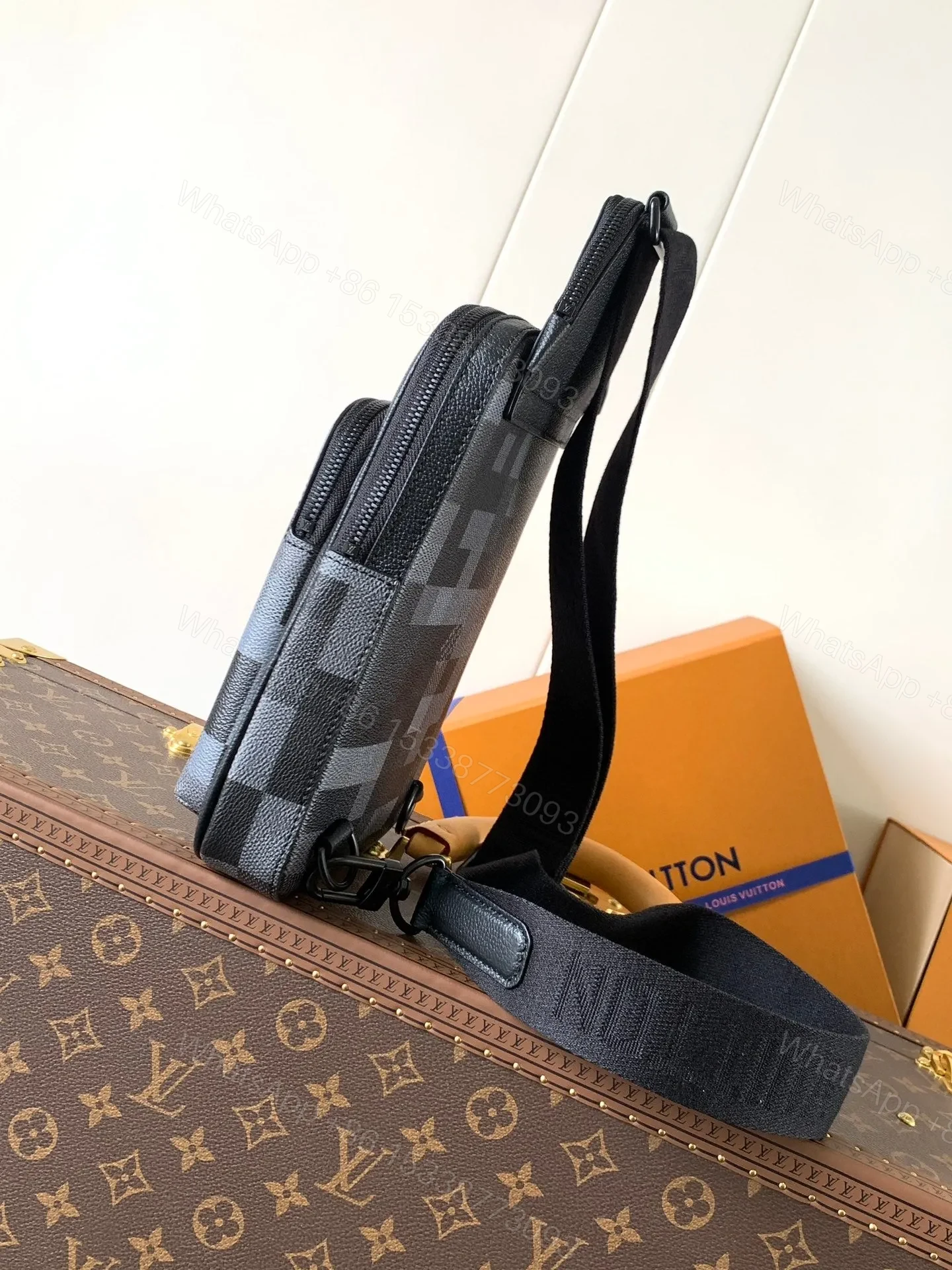 View 6 of LV AVENUE 31 IN BLACK CANVAS CALFSKIN