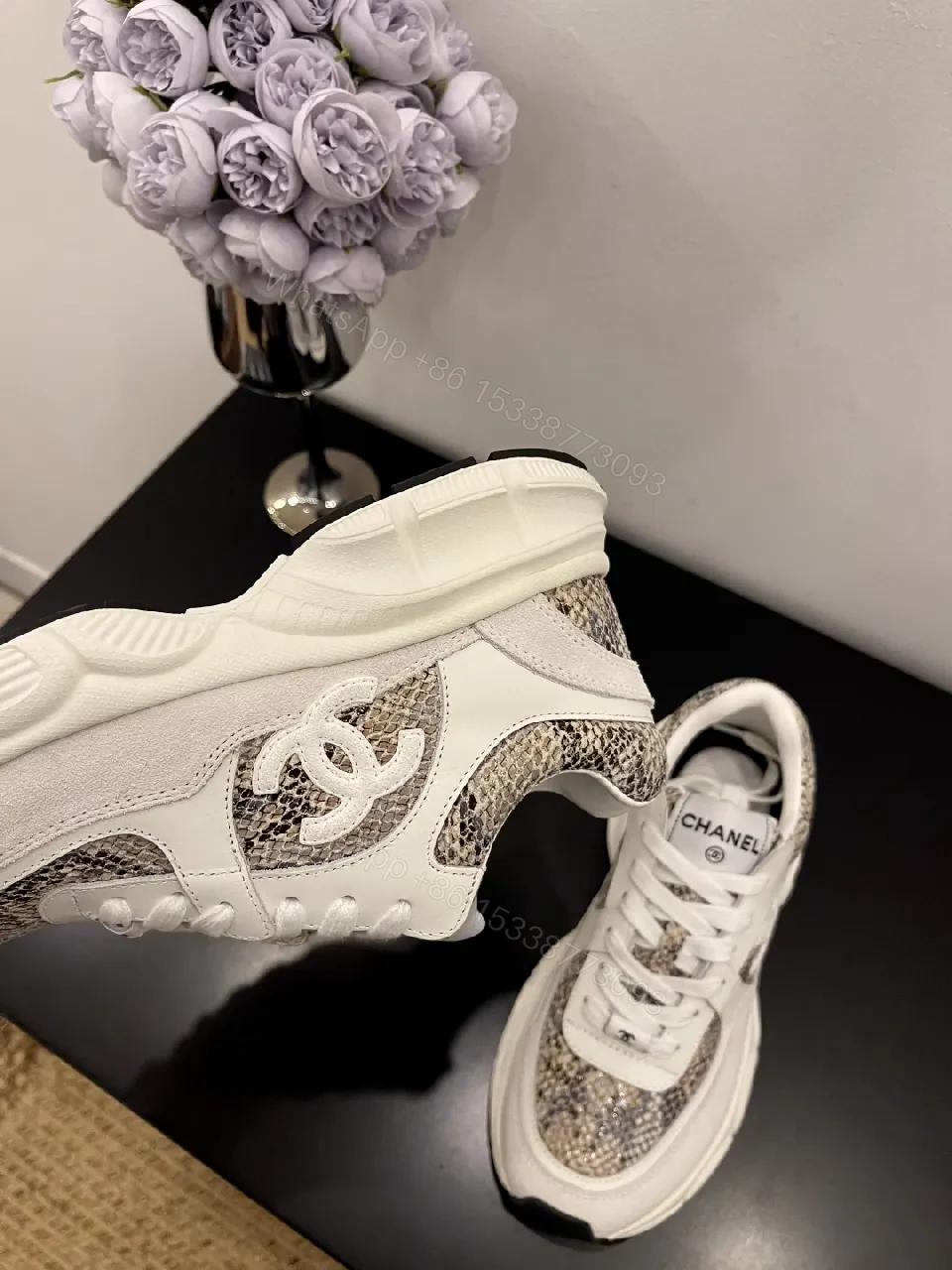 View 9 of Chic Chanel-Inspired Chunky Sneakers: Luxe Comfort