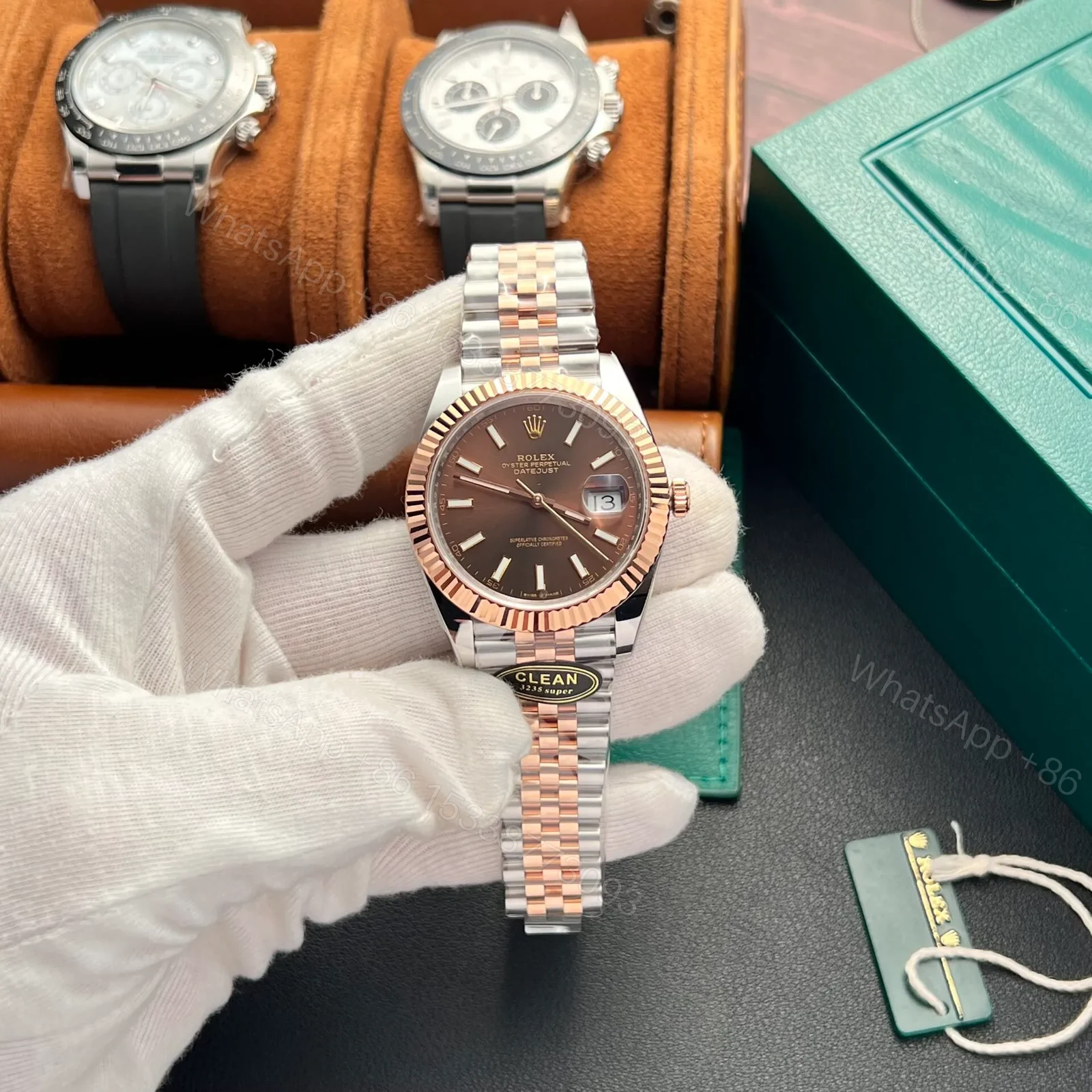 View 2 of Rolex Datejust Chocolate Dial 126331 Jubilee 41 mm