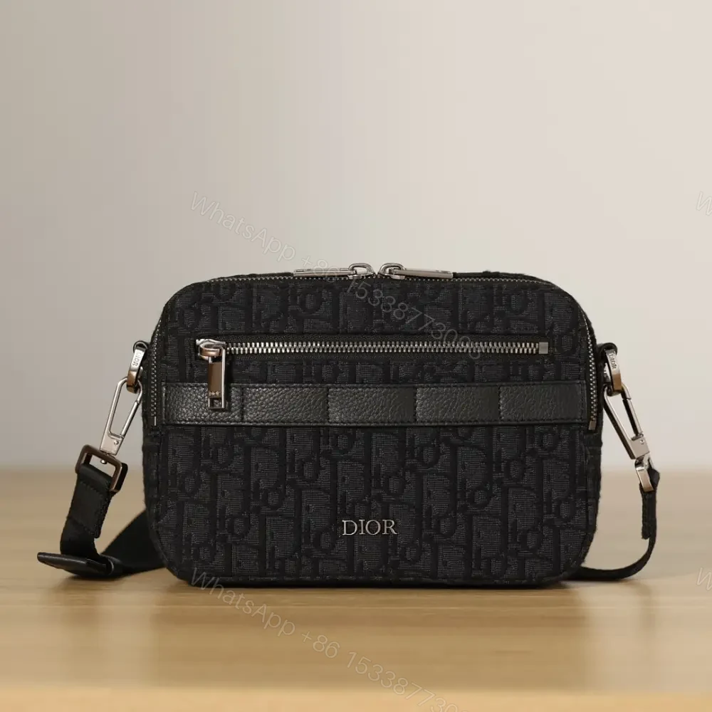 View 2 of 高仿Dior*Safari系列郵差包Oblique印花黑免檢版