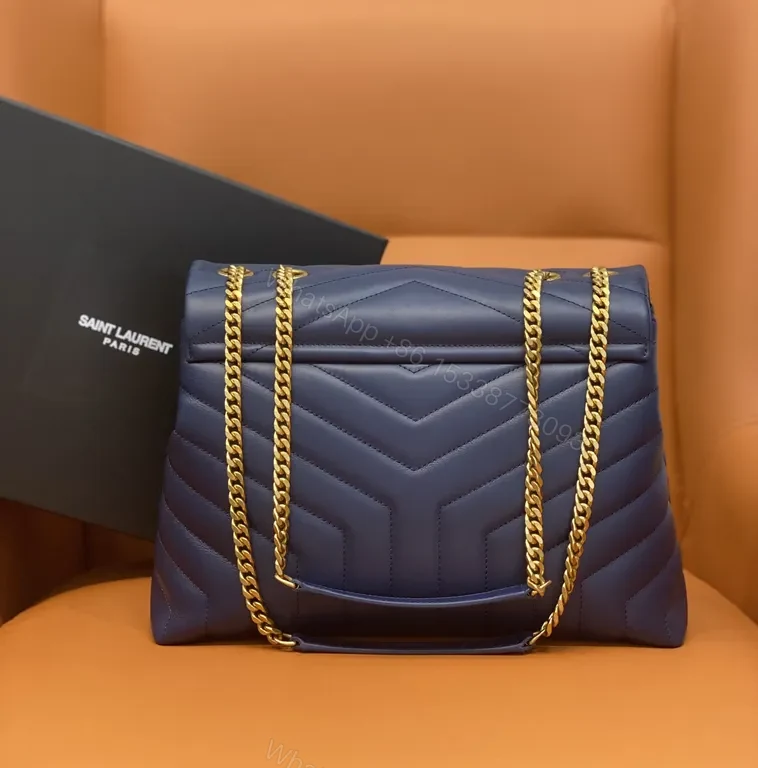 View 5 of Navy MatelassÃ© Loulou Shoulder Bag â€“ Day-to-Night Flex