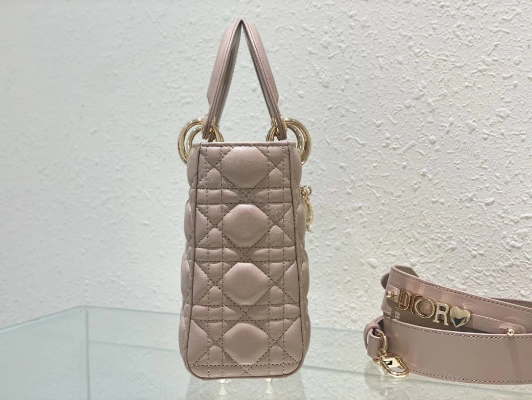 View 3 of Dior Lady Super Light Pink Handbag 20cm