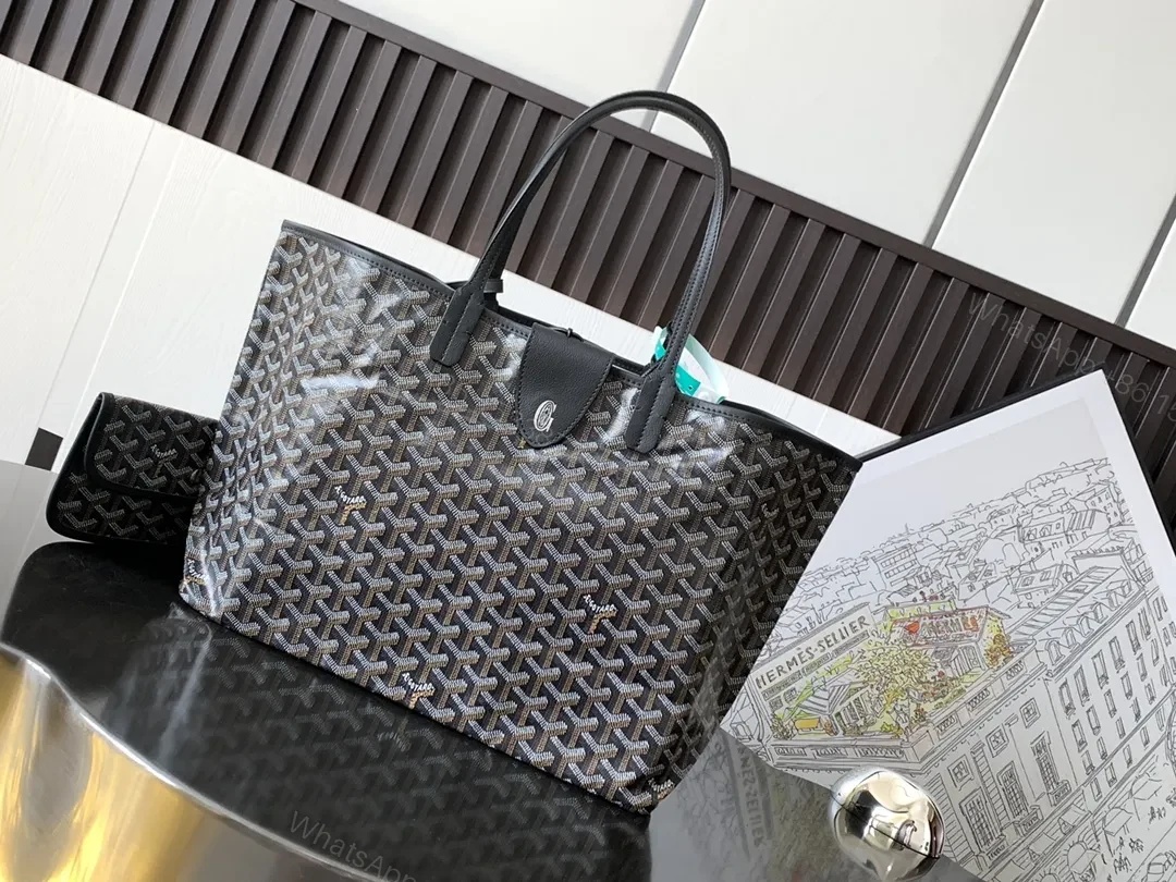 Structured Tote: Goyard‐Inspired Pattern, Durable Craftsmanship — view 1