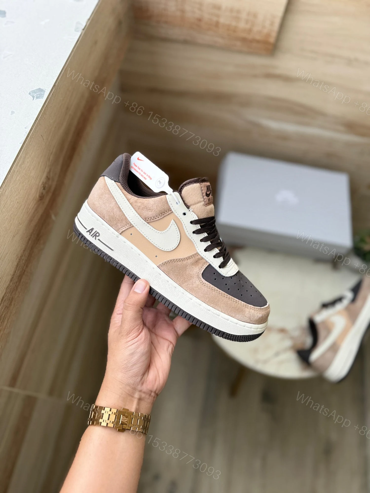 View 4 of First Copy Nike Air Force 1 Hemp Coconut Milk