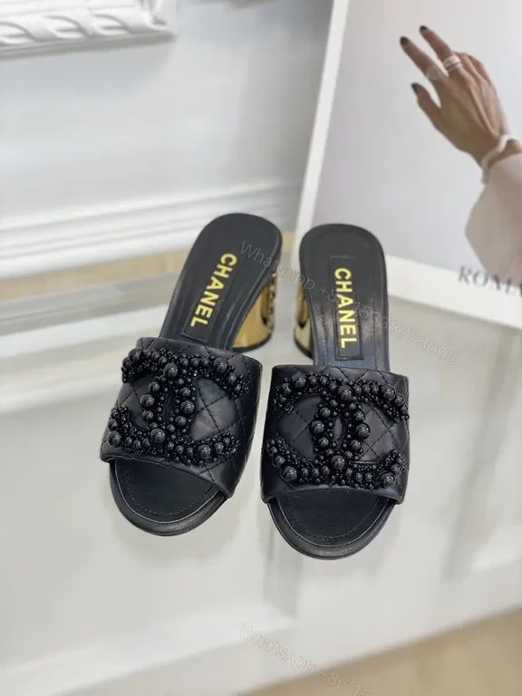 View 5 of Chanel-Inspired Beaded Slip-Ons: Luxe, Comfortable Mules