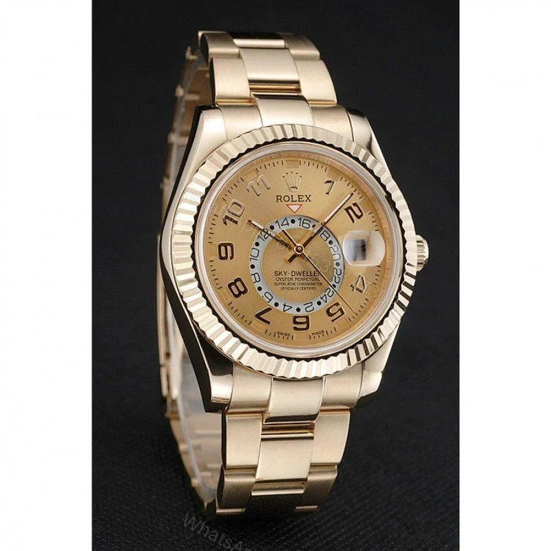 View 3 of Replica Rolex Sky-Dweller Gold Dial 80243