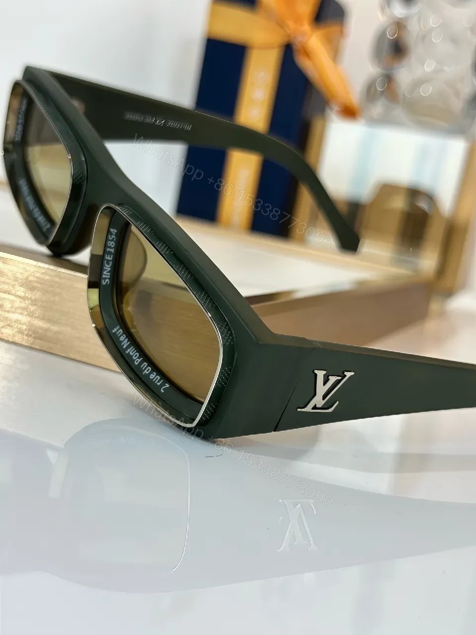 View 9 of Matte Shield Sunglasses – Bold Rectangular, All-Day Comfort