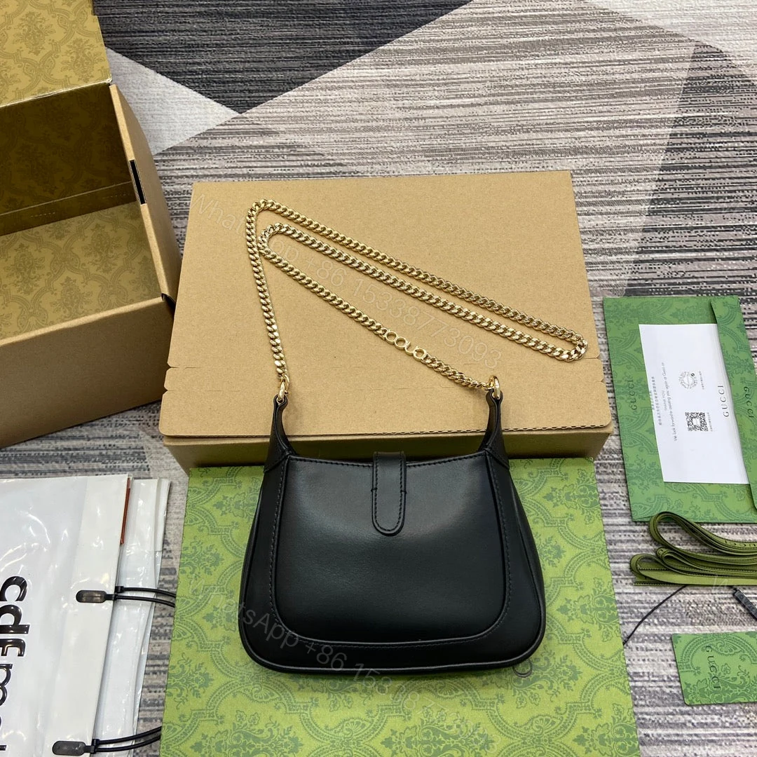 View 6 of JACKIE NOTTE MINI BAG 19 IN BLACK CALFSKIN GOLD HARDWARE