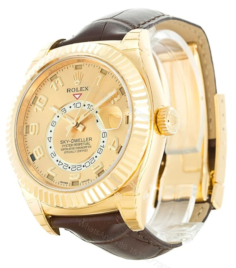 View 3 of Replica Rolex Sky-Dweller Gold Dial 326138