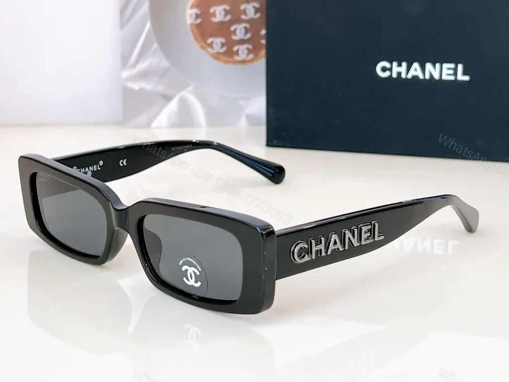 View 3 of White Acetate Sunglasses + Polarized Lenses + Modern Luxe + Chanel Branding + Sunglasses