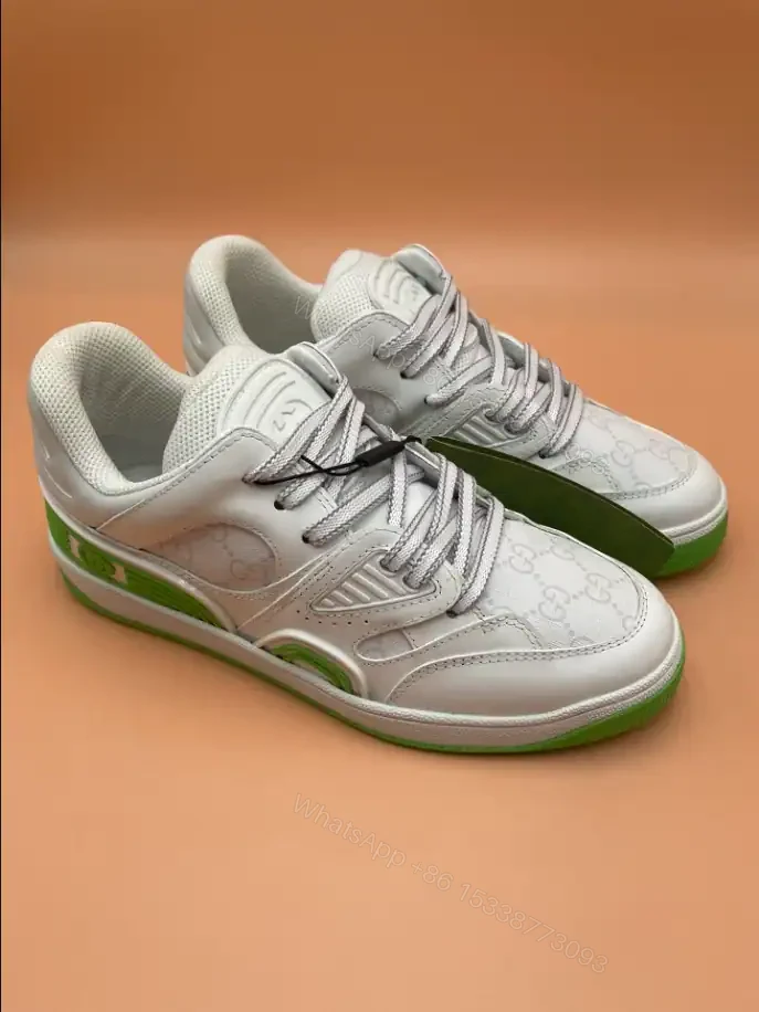 View 8 of GUCCI BASKET SNEAKERS IN GREEN AND WHITE – GC181
