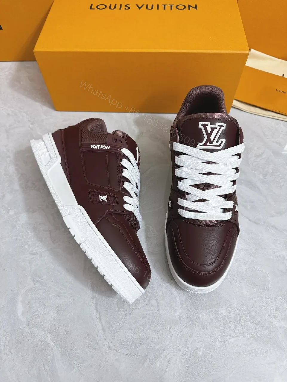 View 5 of Premium Leather Low-Top Sneakers: Bold Texture & Everyday Versatility