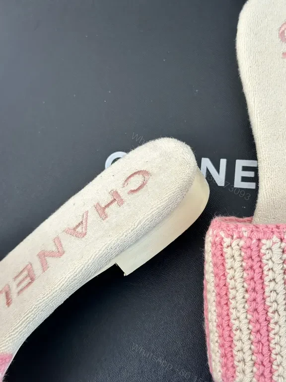 View 7 of Chanel-Inspired Knit Slides: Plush Comfort Luxury Sandals