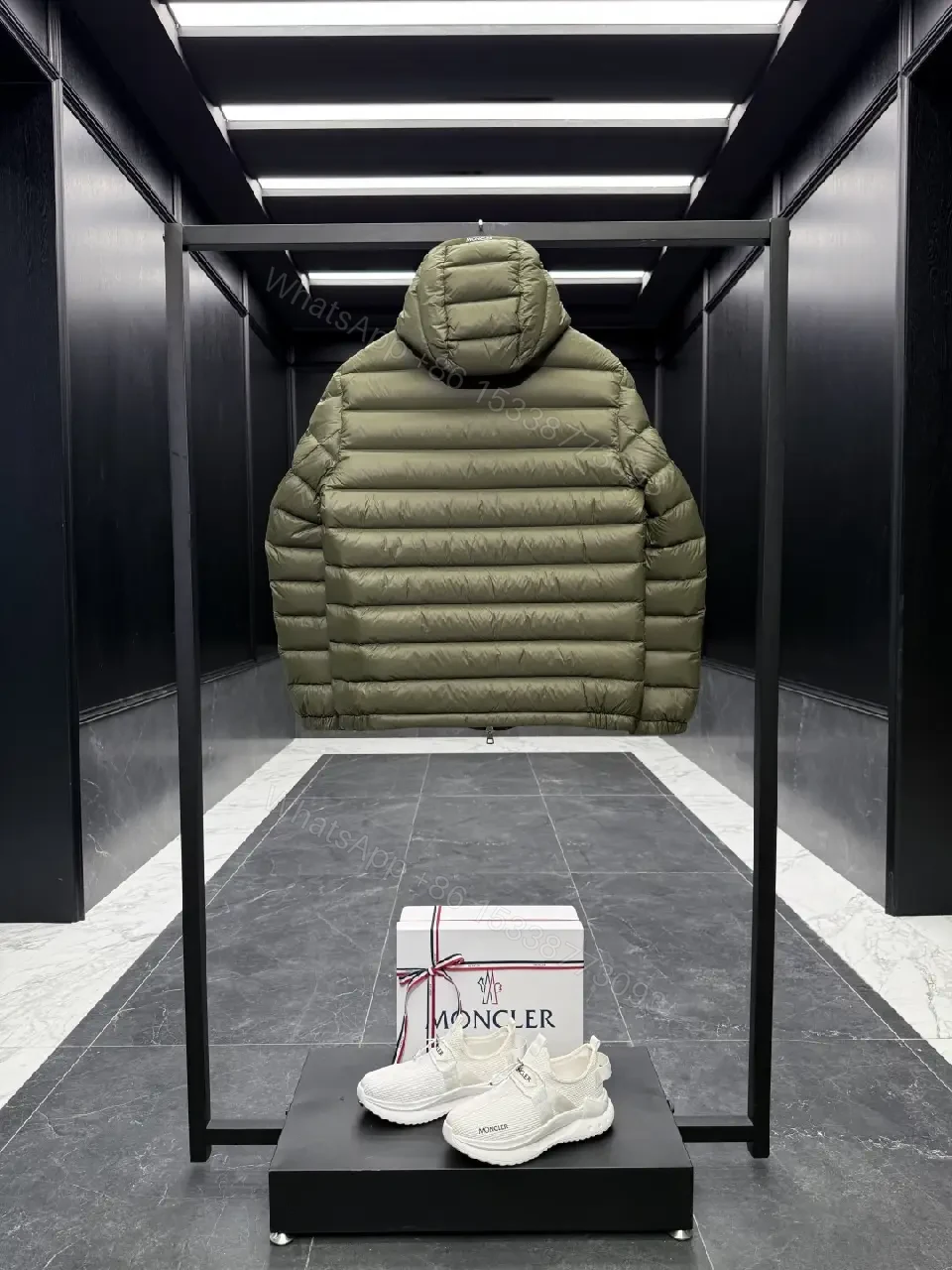 View 2 of Olive Puffer Jacket: Technical Warmth, Luxe Details, Outdoor-Urban
