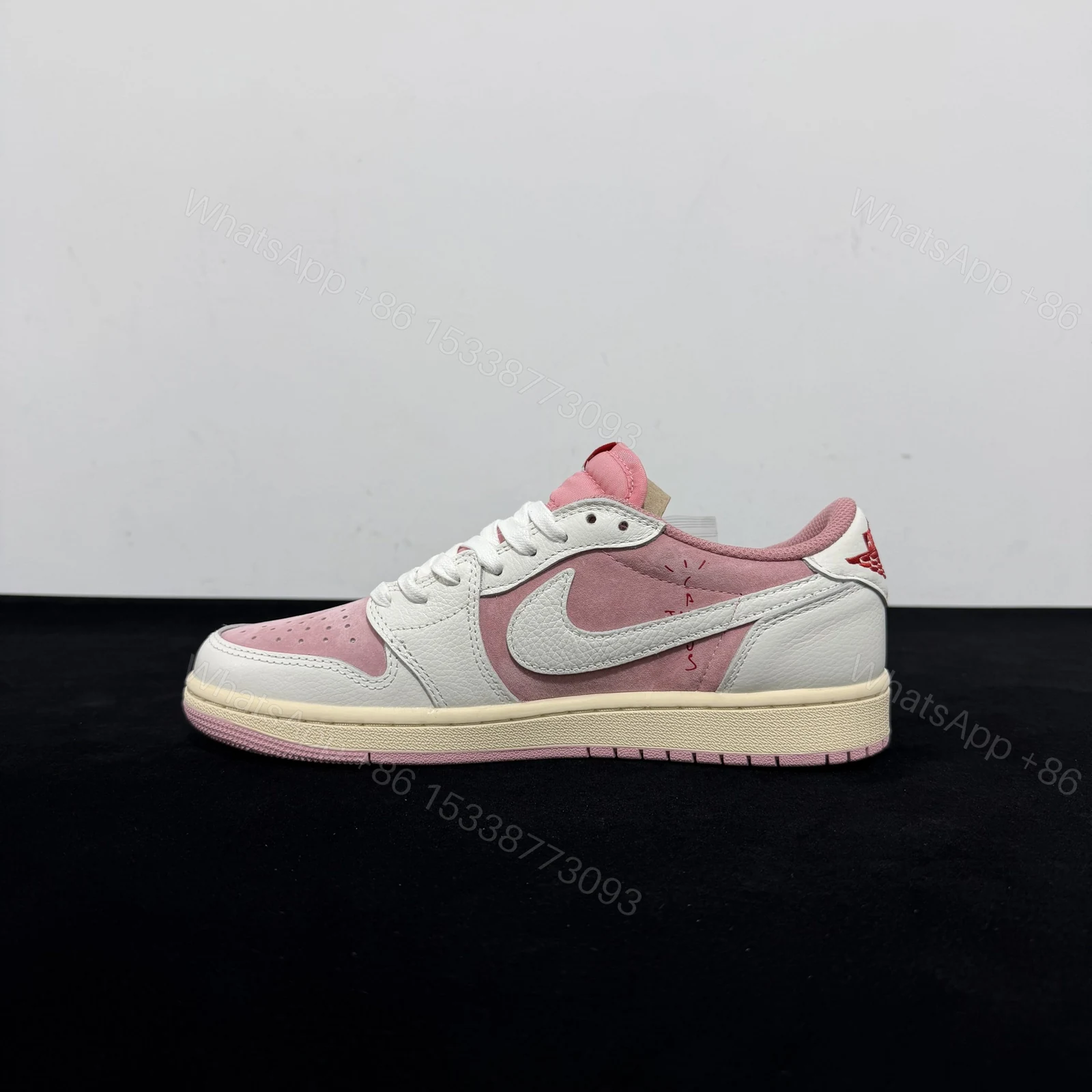 View 2 of Travis Scott x Air Jordan 1 Low OG Shy Pink Replica