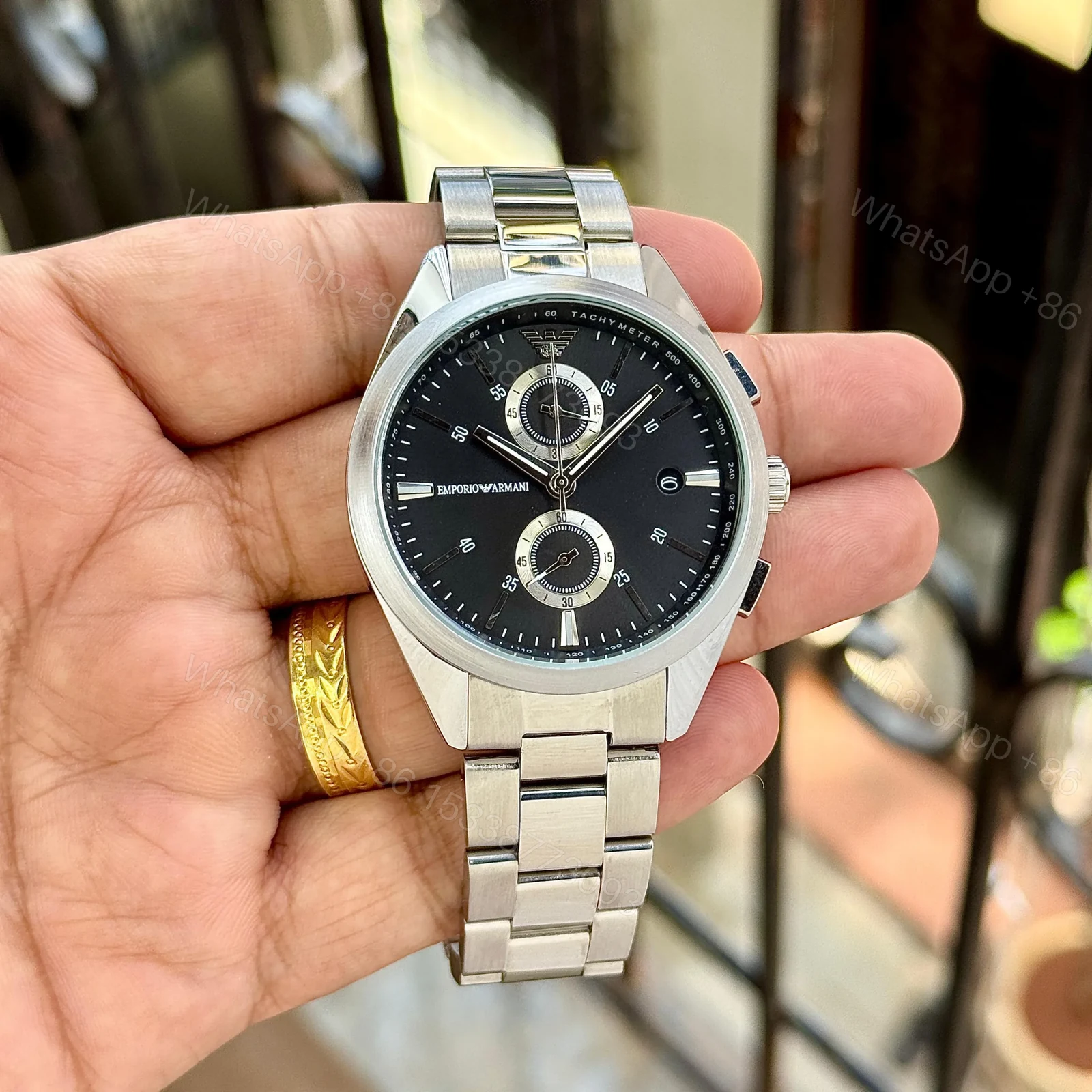 View 2 of Emporio Armani Chronograph Classic Black Dial