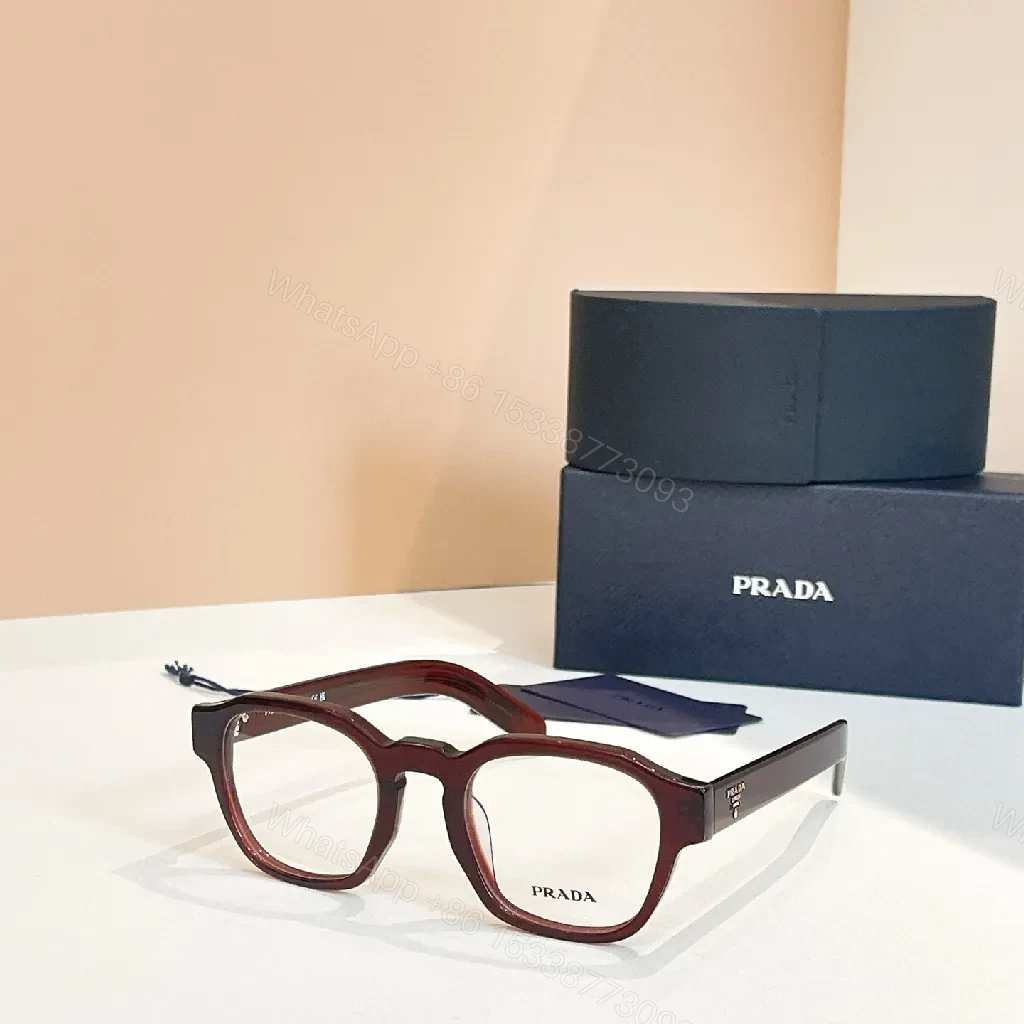 Burgundy Acetate Eyewear: Modern Round-Square Luxury Glasses — view 1