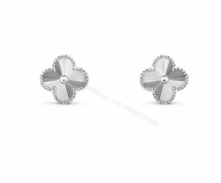 Van Cleef & Arpels Vintage Alhambra Guilloché Earrings TJ617 — view 1