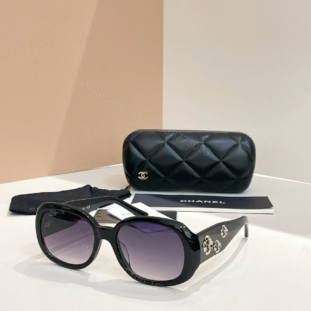 View 9 of Gradient-Charcoal Sunglasses with Quilted Case – Oversized Acetate, Luxe Style