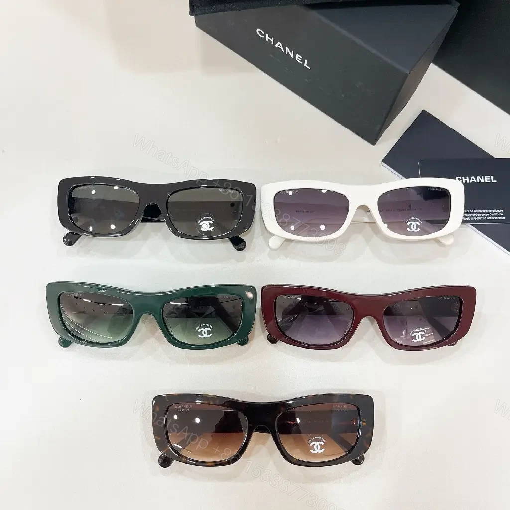 View 4 of Oversized Rectangular Sunglasses in Glossy Acetate with Logo Detail
