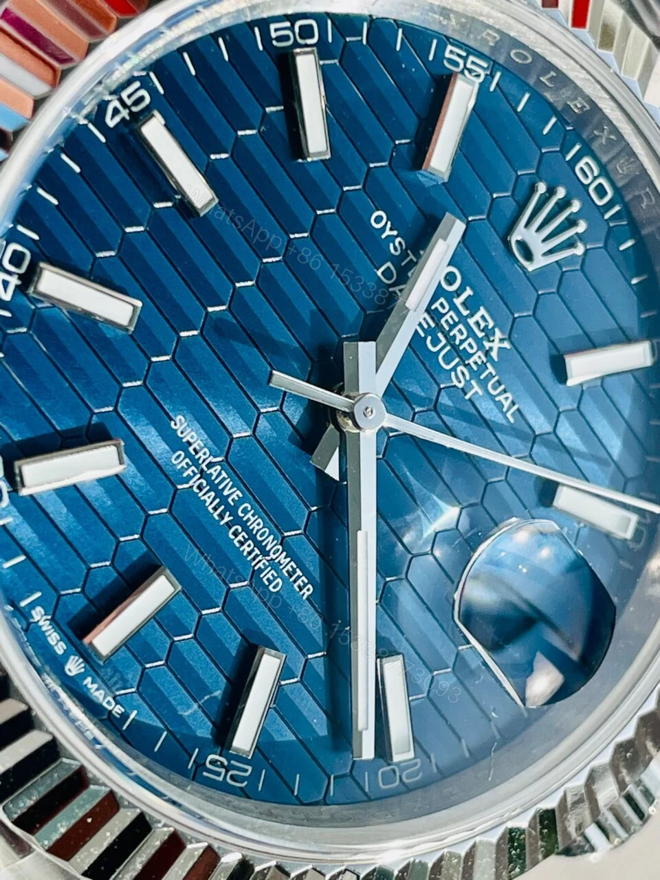 View 7 of VSF Factory 1:1 Rolex DateJust 41 SS Best Edition 904L Steel Blue Textured Dial