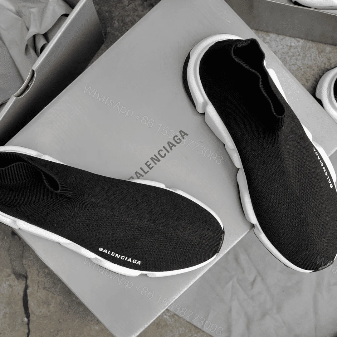 View 4 of BALENCIAGA SPEED TRAINER BLACK WHITE – BB10