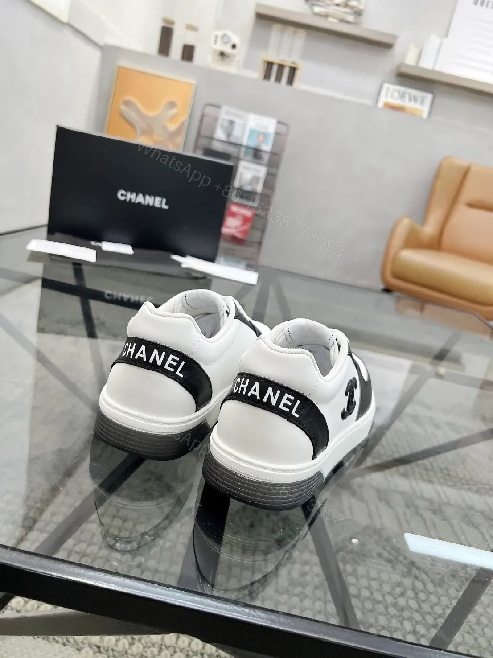 View 6 of Monochrome Leather High-Top Sneaker with Contrast Detailing