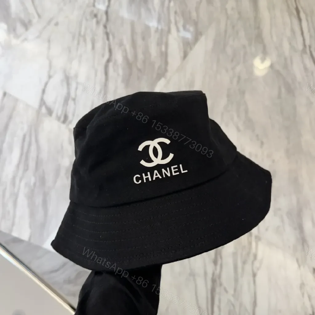 View 3 of Black Canvas Bucket Hat with Signature Logo Edge