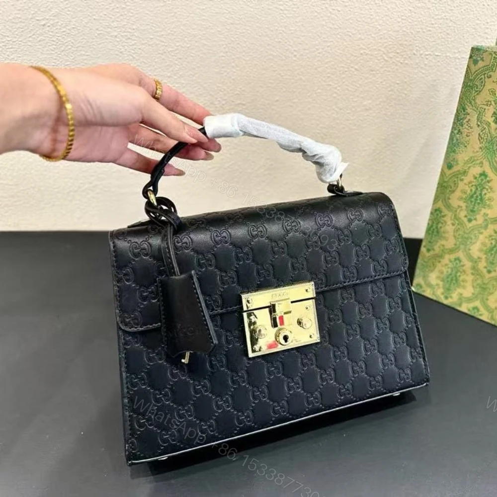 View 2 of Gucci Padlock Medium Top Handle Bag Black 28Cm