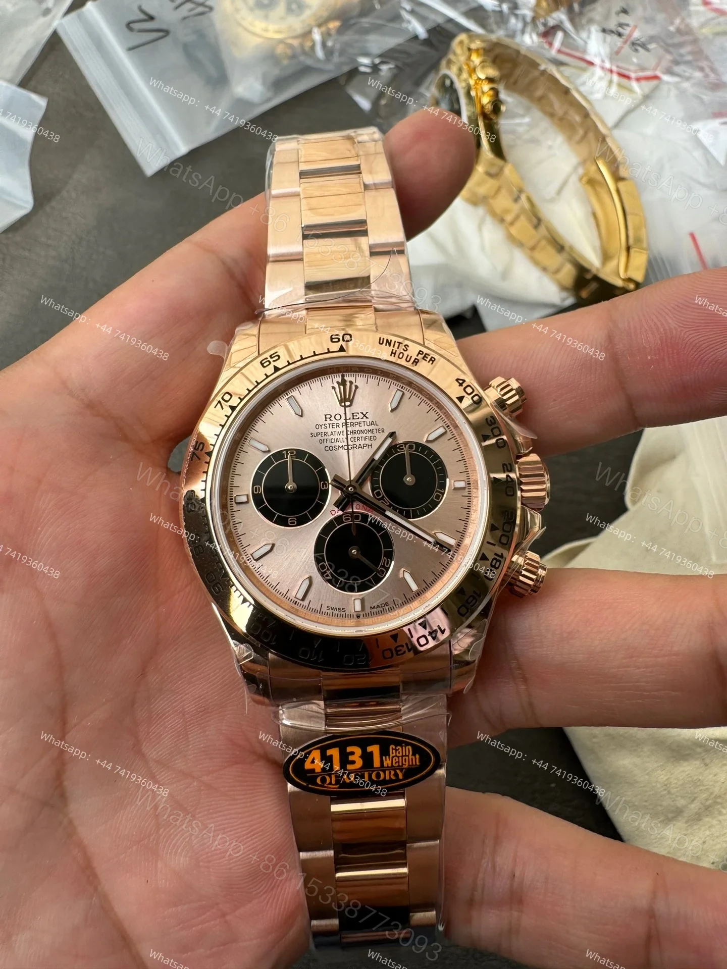 View 2 of Rolex Super Clone Daytona M126505-0003 Rose Gold Dial 4131 Movement