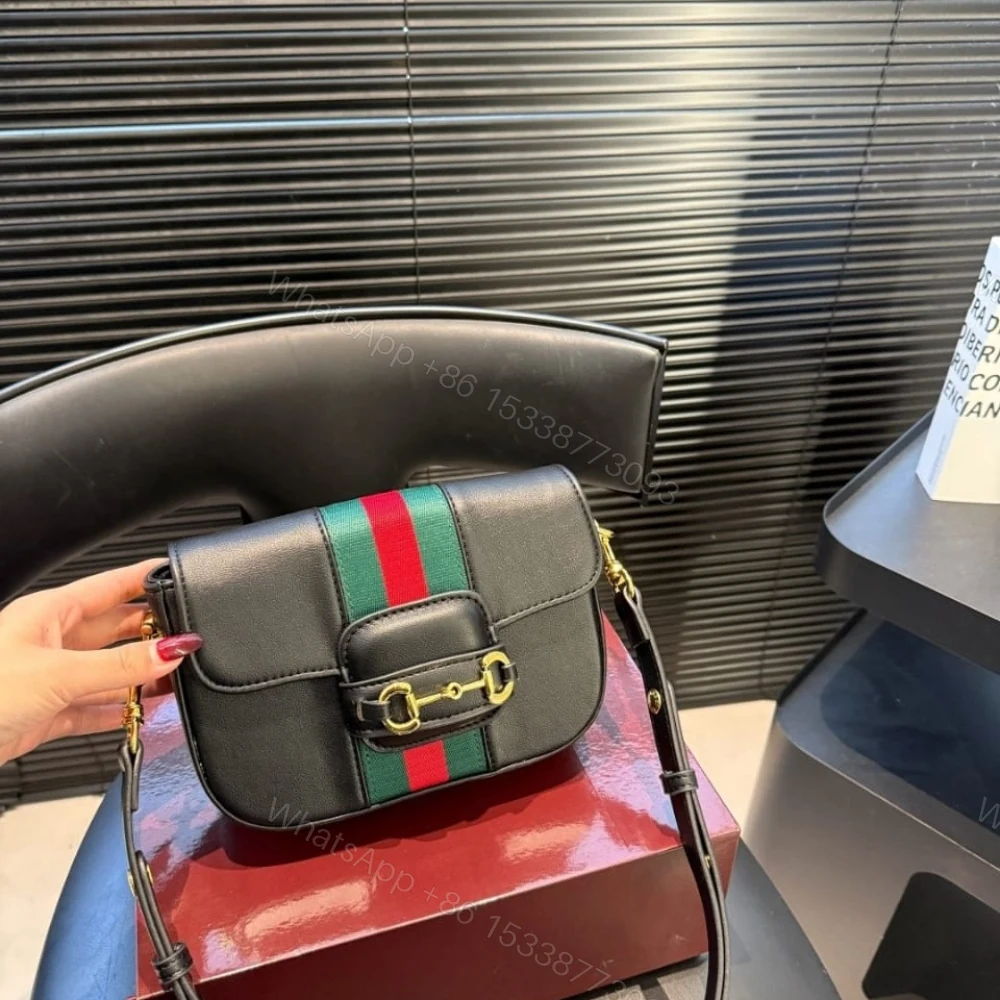 View 2 of Gucci Horsebit 1955 Small Shoulder Bag Black Leather 21cm