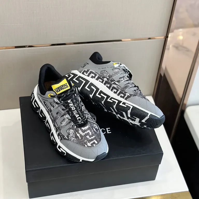 View 8 of Camo-Knit Arch Sneaker: Versace Greek-Key Comfort