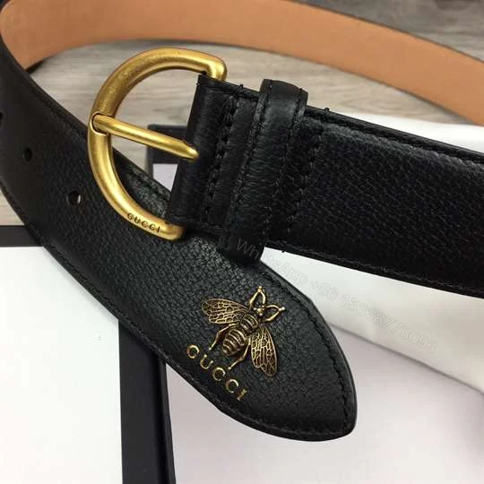 View 5 of GUCCI BEE PENDANT LEATHER BELT – B48